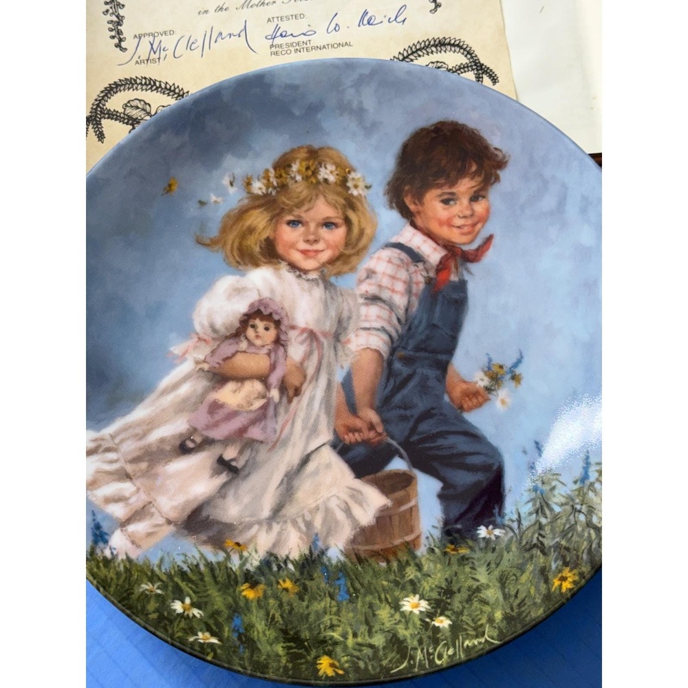 Reco Jack and Jill 1986 Mother Goose Collector Plate John McClelland 84-R60-2.8